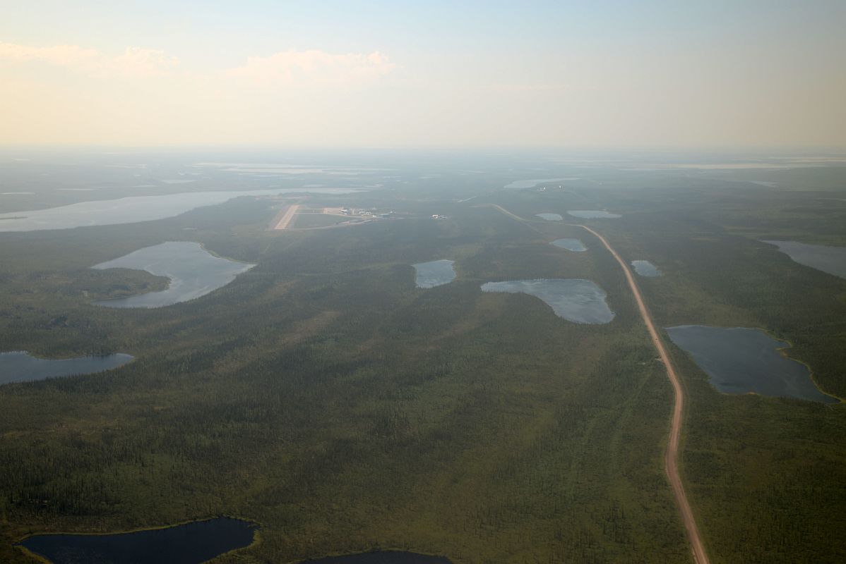 01D Inuvik Airport And Dempster Highway From Airplane On Flight To Tuktoyaktuk Northwest Territories